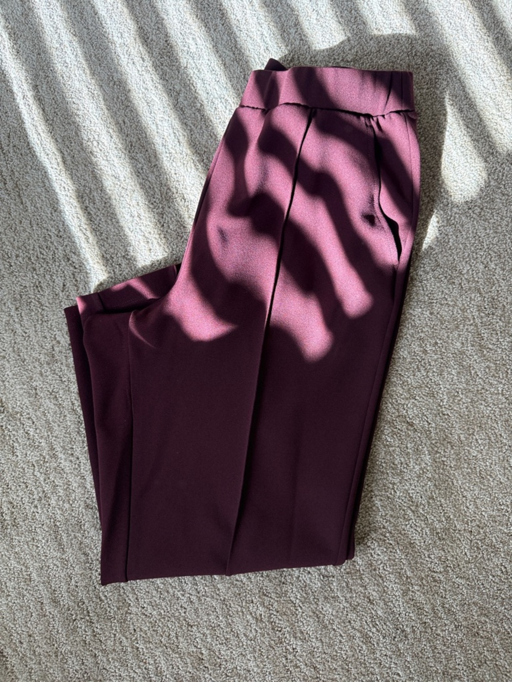 LOFT Plum Straight Trousers